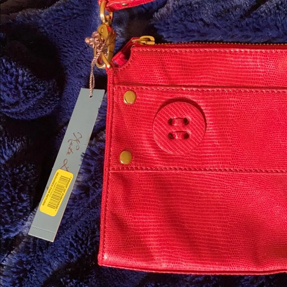 KATE LANDRY. CLUTCH/SMALL PURSE. RED. CLASSY. CUTE